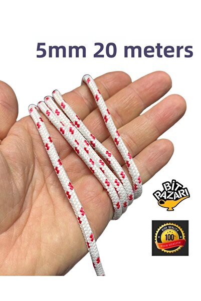 izmir Bitpazarı 5mm 20 Meters Silk Rope , Iskota Rope , Swing Rope , Binding Rope - Hammock Rope