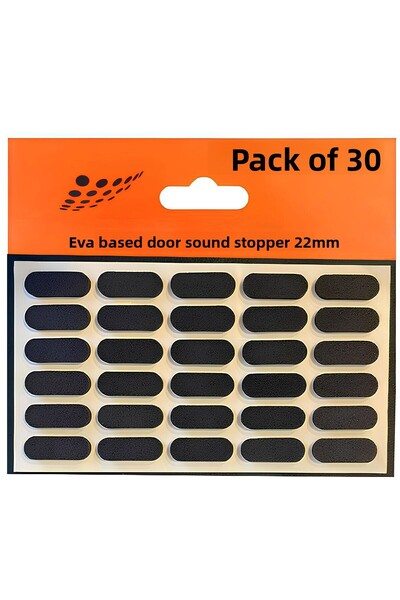 NZB Black Eva Based Impact Sound Door Stopper with Felt Adhesive 22 mm (Pack ...