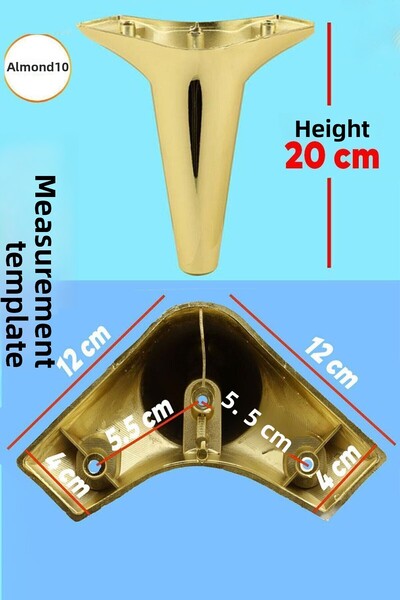 Badem10 Aspen Mobilier de lux Canapea Fotoliu Tv Unitate Consolă Upgrade Picior Picioare 20 Cm Aur Aur Plastic