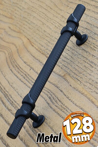 Badem10 Kulab Base - Metal Negru 128 Mm-12,8 Cm Mânere Dulap Sertar Bucătărie
