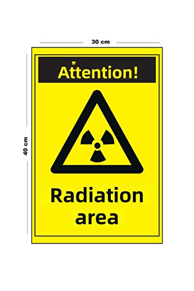 Lucena Metal Radiation Field 30 cm X 40 cm A3 Size Warning Sign Directional Sign