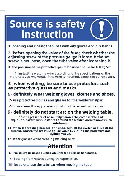 Emek İkaz Levhaları تحذير/علامة تحذير لتعليمات سلامة العمل في العمل