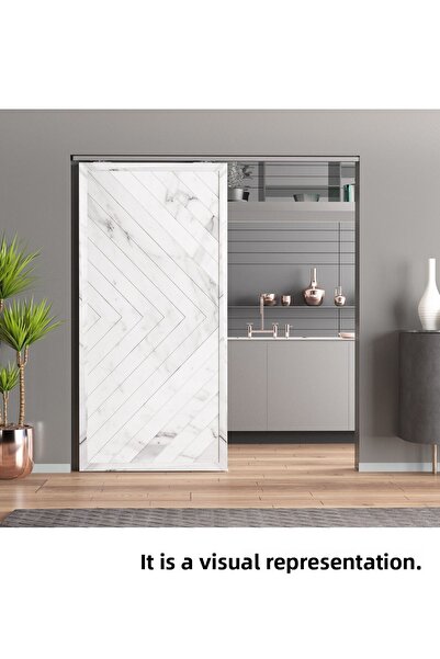 Raymek بما في ذلك 2 Mt Rail - آلية الباب المنزلق مع الفرامل، وليس الباب نفسه