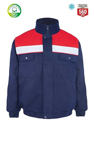 MyForm 3117 معطف وينتو أحمر / كحلي