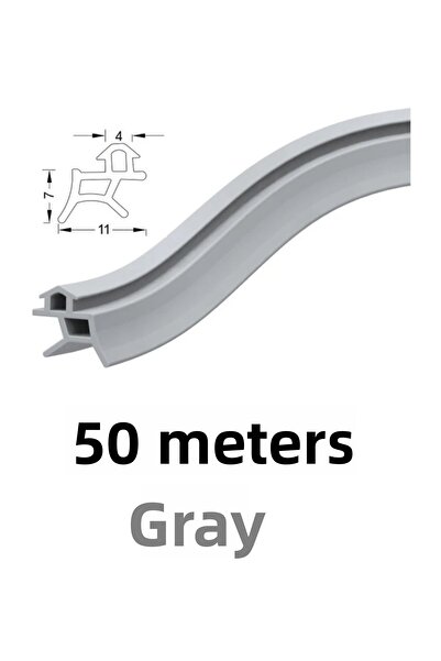 DKF CONTA Pimapen 50 de metri Garnitură gri PVC pentru uși-fereastră