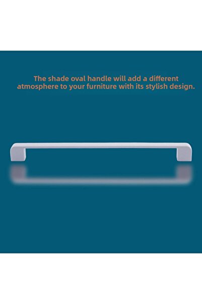 Badem10 Gölcük Oval Kitchen Drawer - Metal Handles White 224 Mm-22.4 cm