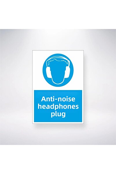 Reysa Tasarım ملصق ضد الضوضاء على شكل سماعة رأس مقاس 20 × 28 سم