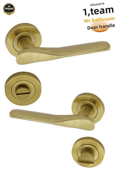 Badem10 Royal Titanium Gold WC Mânerul ușii de baie potrivit pentru apartamen...