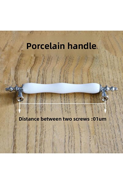 NZB Porcelain White Chrome 96 mm Handles Furniture Kitchen Cabinet Drawer Cupboard Door Handle Handle