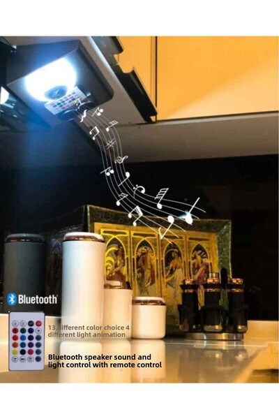 Venüss خزانة مطبخ مزودة بإضاءة ومقبس أسفل المنضدة (مع مشغل موسيقى)