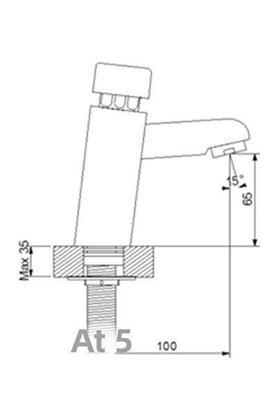 Newarc Tekno High Type Timed Sink Faucet