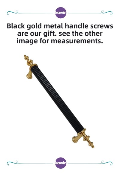 Kawin Mâner din aur negru 96 mm cu șurub metalic - dulap, comodă, unitate, no...