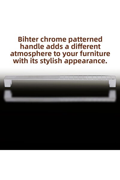 Badem10 Bihter (224 mm - 22.4 cm) Metal Chrome Furniture Kitchen Drawer Cabinet Wardrobe Door Handle Handle Handles