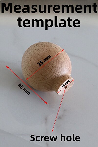 Badem10 Ξύλινη λαβή με κουμπιά μονής βίδας Έπιπλα κουζίνας Συρτάρι Ντουλάπα Ντουλάπα Λαβή Λαβή