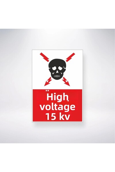 Reysa Tasarım ملصق الجهد العالي 15 كيلو فولت 20 × 28 سم