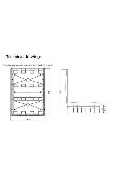 MAKEL Fuse Box Recessed 36 Li 63036