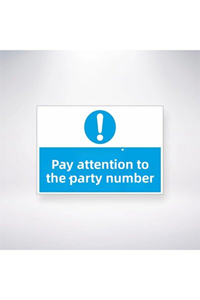 Reysa Tasarım ملصق انتبه إلى رقم الحفلة 20 × 28 سم