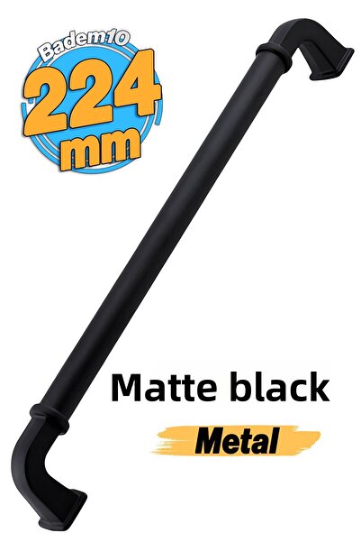 Badem10 ألفا معدن أسود غير لامع 224 مم 22.4 سم أثاث المطبخ درج خزانة خزانة مق...