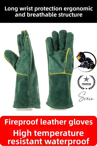 Svein High Heat Resistant Gloves Comfortable Design Welding Fire Waterproof O...