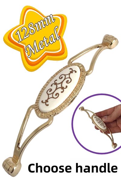 GLASWEN مقبض اختيار ذهبي ذهبي 128 مم مقبض أثاث خزانة المطبخ درج خزانة مقبض ال...