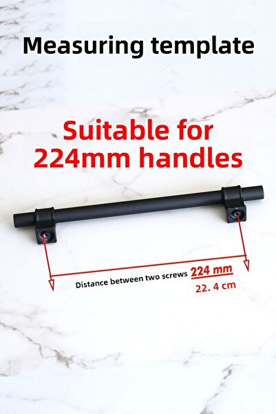 Badem10 Hisar 224 mm Mâner negru Mobilier Bucătărie Sertar Dulap Ușă Dulap Mâner Mâner Metal 22,4 mm