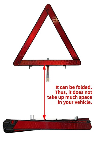 Badem10 عطلة حادث الطريق تحذير عاكس للطي هايلايتر مثلث عاكس استبدال الإطارات noctilucent