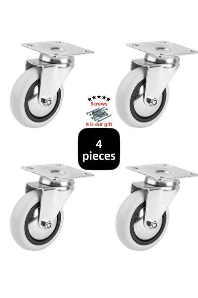 BlackBird Home PVC колела със 75 двойни топки и въртяща се плоча - 4 бр