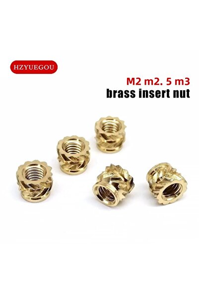 Choice 50/100 قطعة M1.6 M2 M2.5 M3 M4 صامولة إدراج نحاسية صلبة من النحاس لقال...