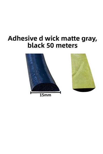 PLATİN HIRDAVAT 50 Meters Adhesive D Wick Matte - Gray and Black 15mm Plt 280...