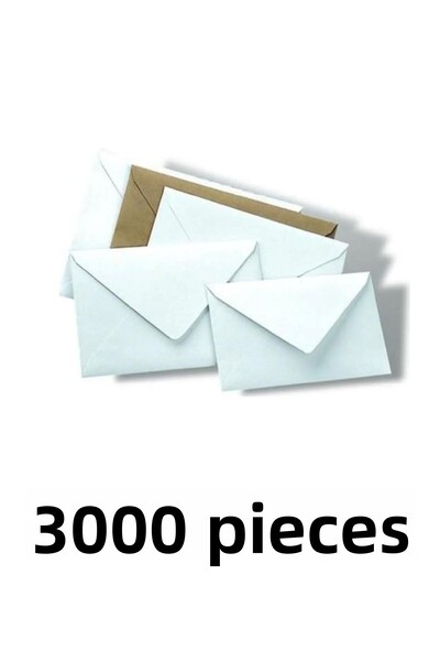 Oyal 3000 قطعة من مظاريف الدعوة البيضاء مقاس 90 جرامًا مقاس 14 × 20 سم