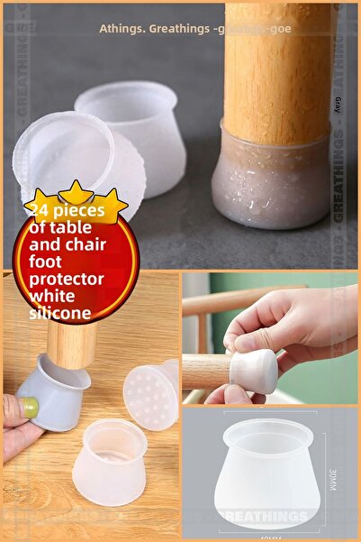 Greathings 24 bucăți de protecție pentru picioare pentru masă și scaun, silic...