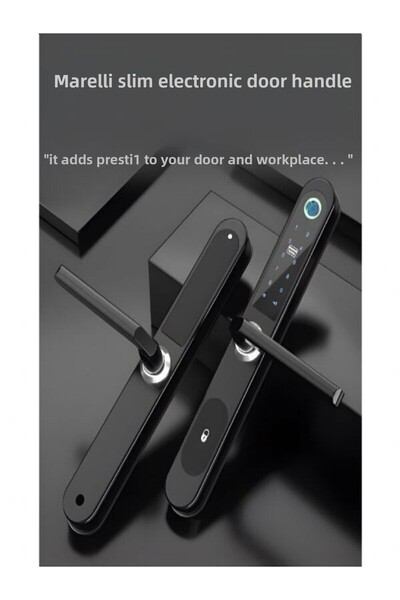 Marelli مجموعة مقبض وقفل باب مكتبي إلكتروني مع بطاقة SLIM وكلمة مرور