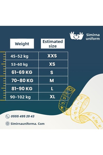 Simirna Üniforma Țesătură premium Lycra Chirurgical Doctor Asistentă Tricou negru Un singur fund