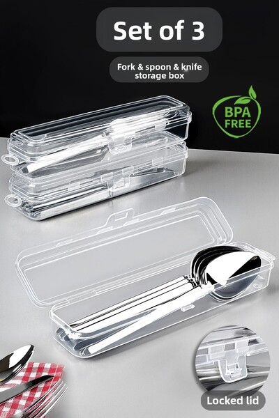 Meleni Home Set of 3 Cutlery Storage Box - Dowry Organizer Organizer Storage Container
