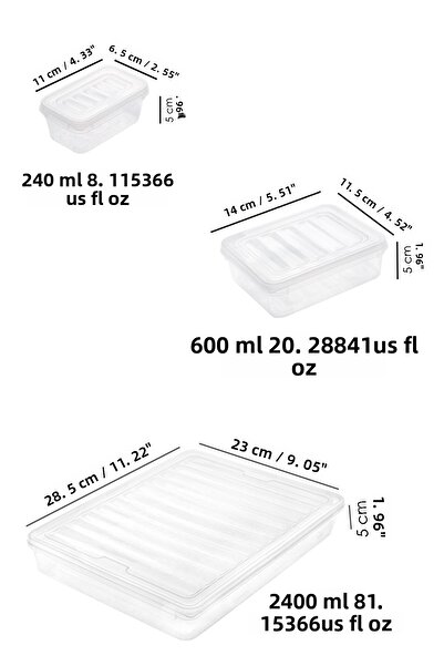 Meleni Home 13 Piece Transparent Lid Microwave Compatible Storage Container Set - Organizer Organizer Food Storage Container