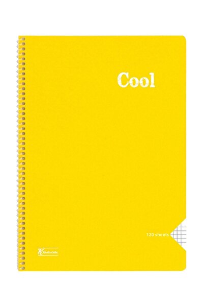 KESKİN COLOR دفتر ملاحظات حلزوني بغطاء من البولي بروبيلين مكون من 120 ورقة من Cool A4 (321652-99)