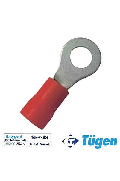 Tügen 0.5-1.5 مم2 M5 طرف كابل دائري (1 صندوق 200 قطعة)