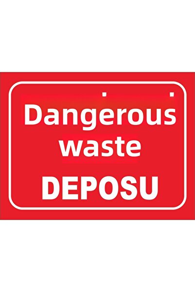 Birim Matbaa Hazardous Waste Disposal Warning Sign(19X25 cm)