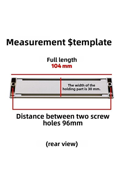 Badem10 Дръжка за кухненски шкаф Plus Furniture (96 мм - 9,6 см) Матови хромирани метални дръжки