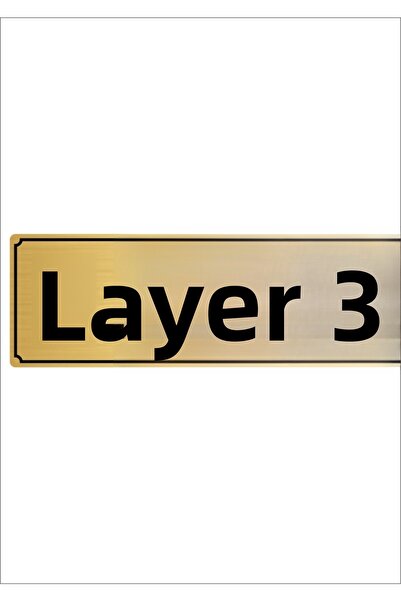 Özarslan Dizayn الطبقة الثالثة 5 سم × 20 سم لوح توجيه معدني ذهبي اللون