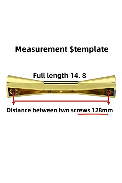 Badem10 Mobilier Malta - Sertar de bucătărie, dulap, dulap și mânere din plastic negru auriu (128 MM-12,8 CM)