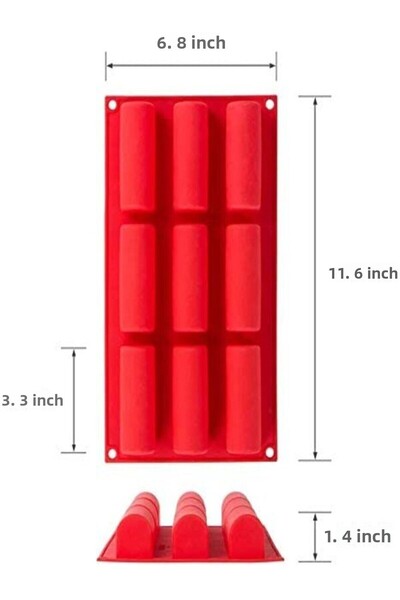 Tinky Winky قالب إدراج كعكة الشوكولاتة من السيليكون Twinkie Cylinder Patterne...
