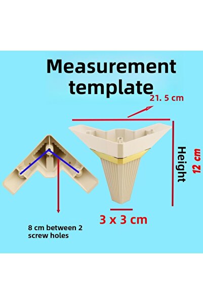 Badem10 Colț Alcazar - Canapea Mobilier de lux din aur crem de 12 cm, masă de cafea și picior de fotoliu