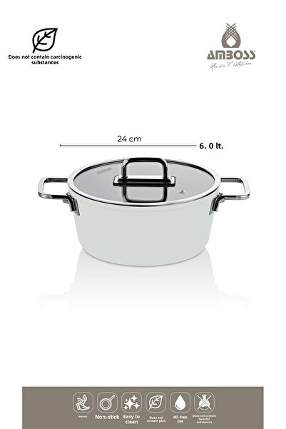 Amboss Sera Nova 13 Piece Ceramic Pots, Pans and Sauces Set White