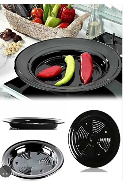 Hanedanev Enamel Frying Pan Practical Chestnut Enamel Embers Matic Frying Pan