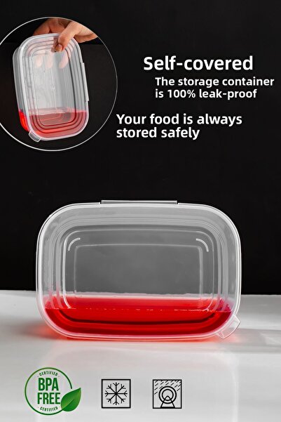 Porsima 1Lt Airtight Organizer - Storage Container Suitable for Deep Freezer with 30 Leak Proof Lids
