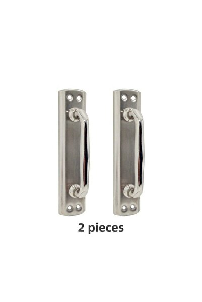 ARON (2 قطعة) مقبض باب نوبل إليف (نيكل ستان) للأبواب المنزلقة والسحب 17.5 × 4 سم