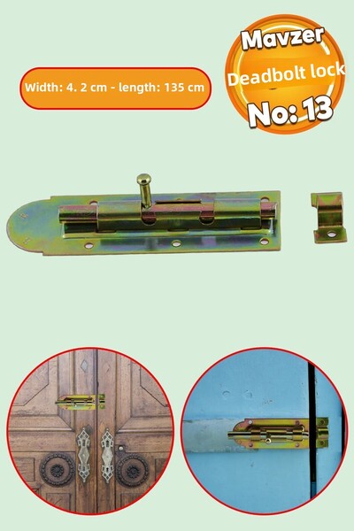 Badem10 Mavzer Deadbolt رقم: 14 قفل كادميوم 42x135 ملم قفل أمان نافذة الباب المنزلق