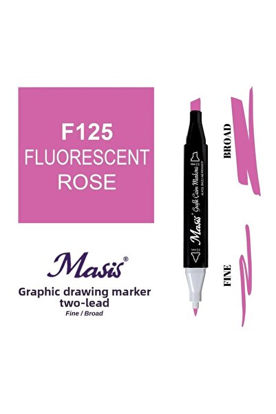 Masis Twin Double Ended Marker Pen 125 Fluorescent Rose