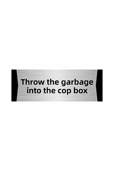 Özarslan Dizayn قم برمي القمامة في سلة المهملات مقاس 7 × 20 سم لافتة توجيه مع...